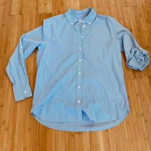 EQUIPMENT Blue/White Striped Cotton Blouse